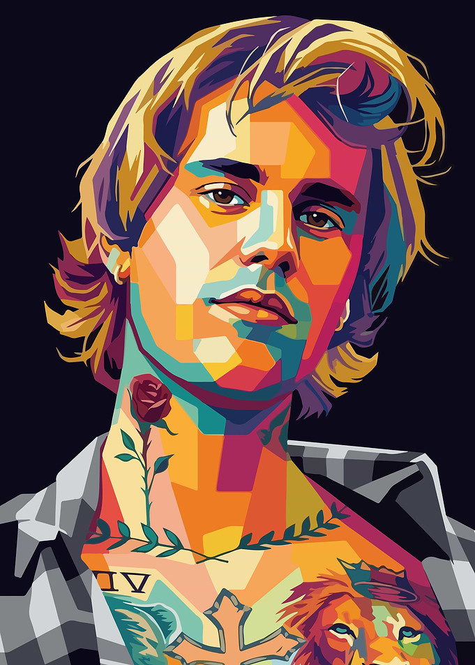 Justin Bieber Pop Art Portrait