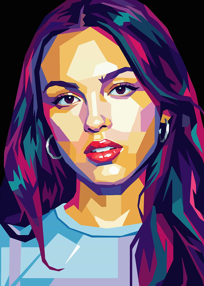 Pop Art Portrait of Olivia Rodrigo
