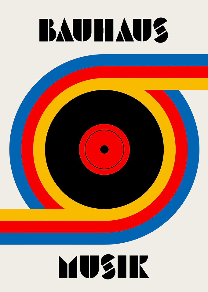 Bauhaus Musik Vinyl Record Poster