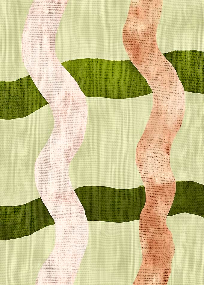 Wavy Ribbons on Textured Background