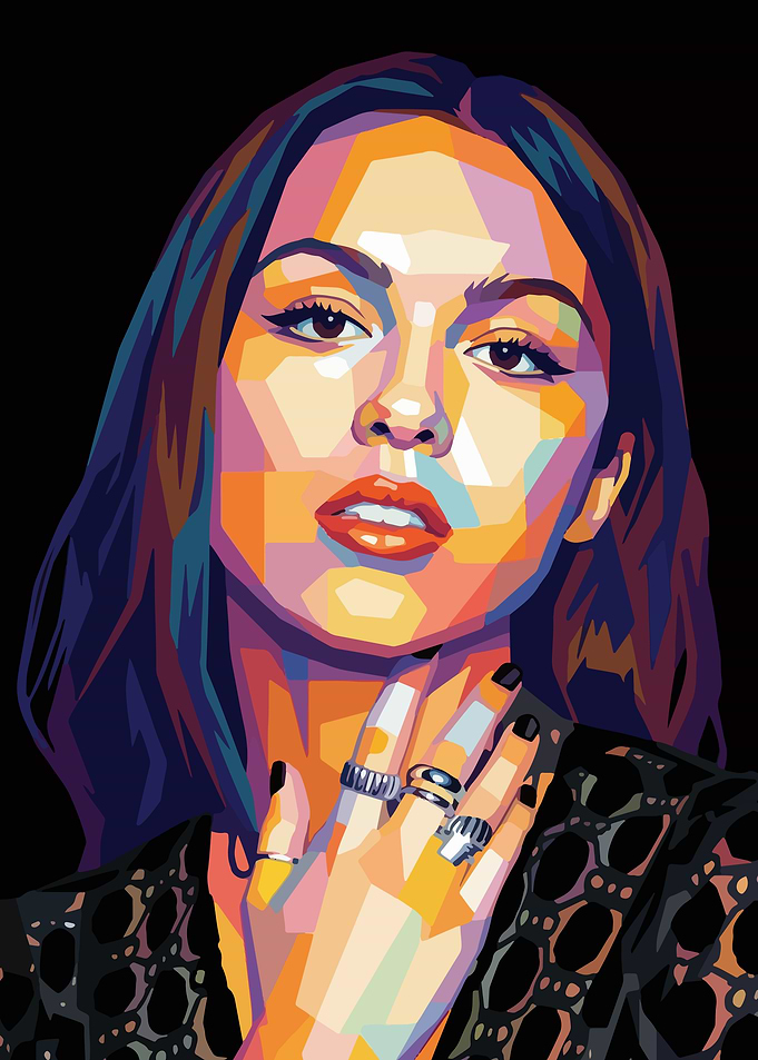 Pop Art Portrait of Olivia Rodrigo