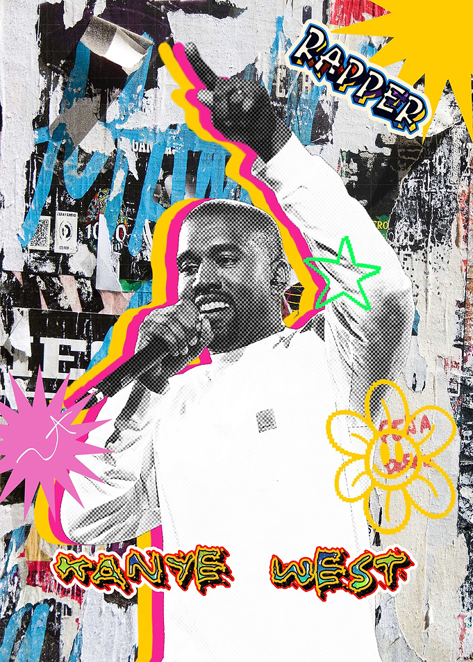 Kanye West Rapper Pop Art