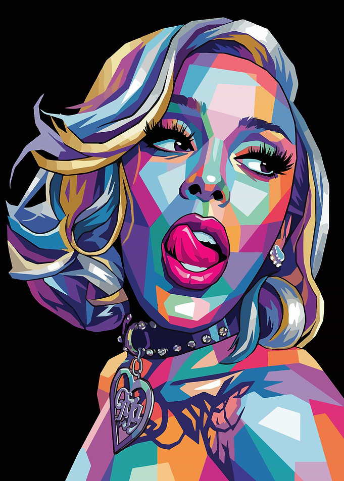 Pop Art Portrait of Doja Cat