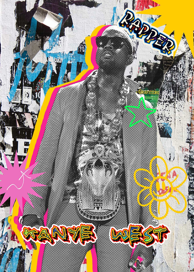 Kanye West Rapper Pop Art