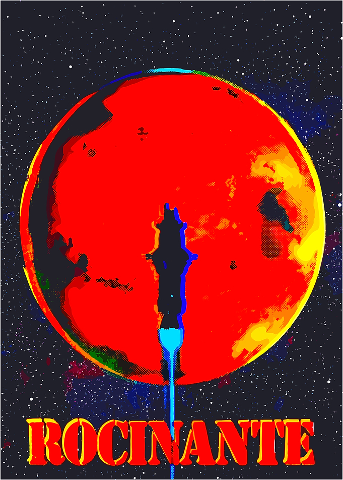 Rocinante: Sci‑Fi Space Illustration
