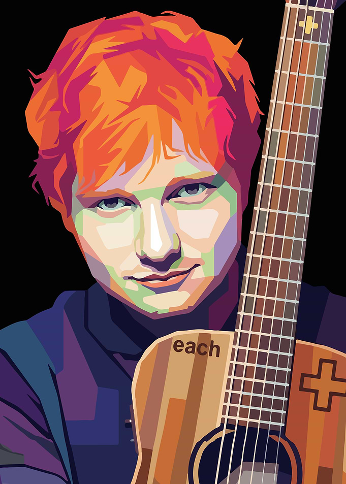 Ed Sheeran Pop Art Portrait