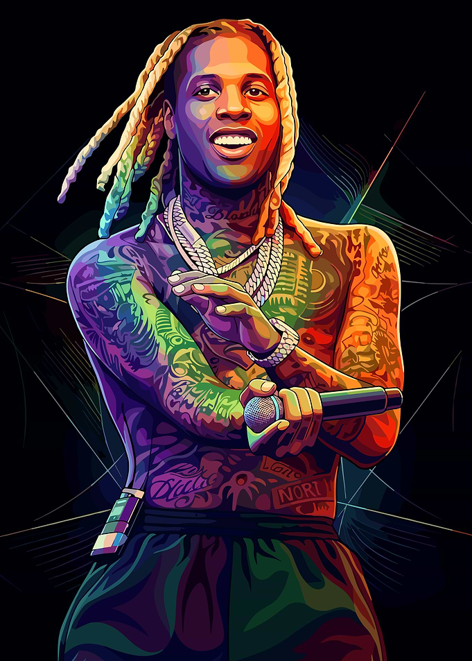 Colorful Portrait of a Lil Durk