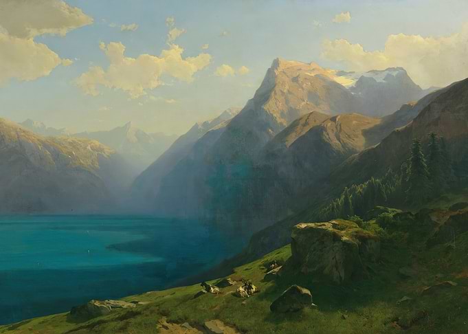 Majestic Mountain Lake Landscape