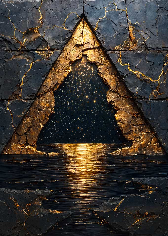 Golden Triangle Cosmic Stone Relief