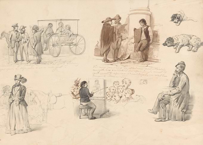 Collection of Sketches: People, Animals, and Art