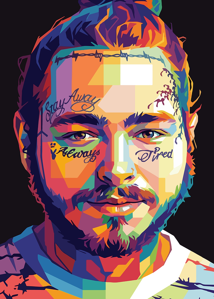 Post Malone Pop Art Portrait