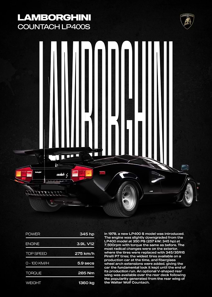 Lamborghini Countach LP400S Poster