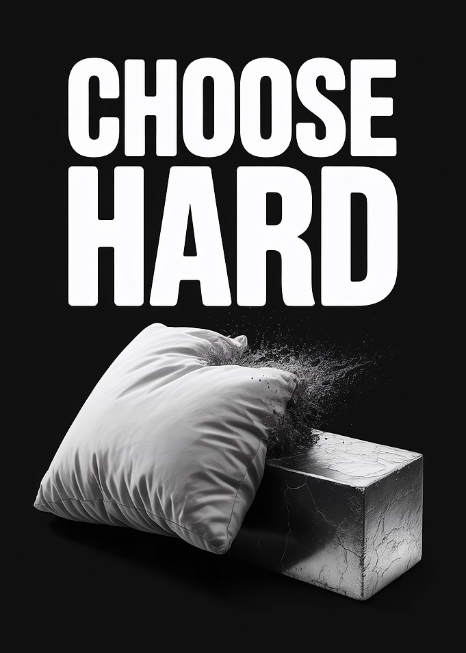 Choose Hard Motivational Poster