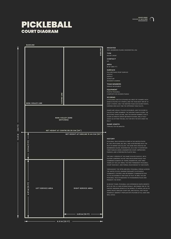 Pickleball Court Diagram