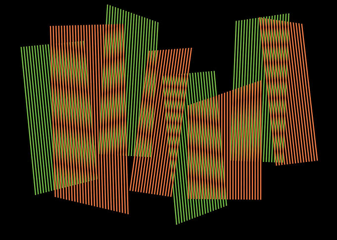 Abstract Geometric Pattern with Stripes, carlos cruz diez art