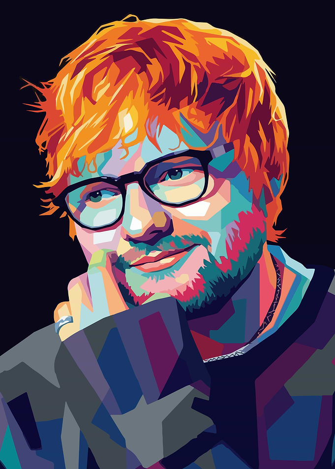 Ed Sheeran Pop Art Portrait