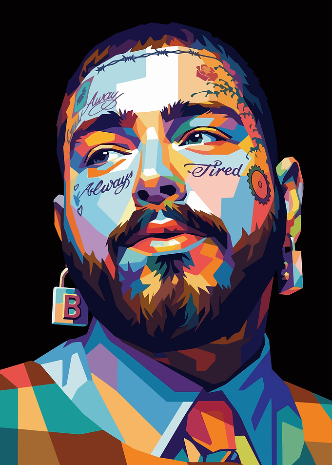 Post Malone Pop Art Portrait