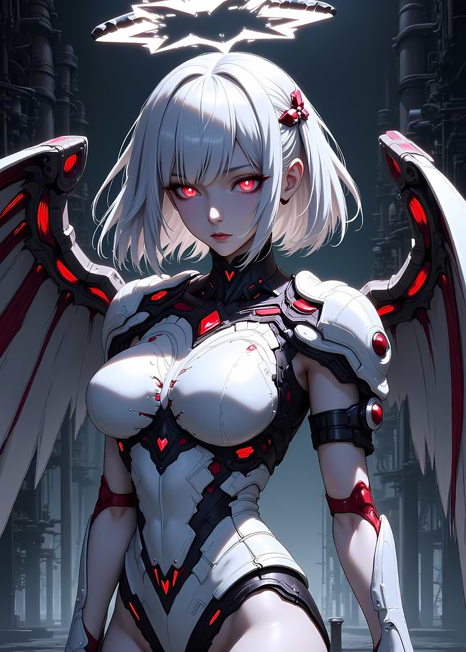 Cyberpunk Angel Warrior