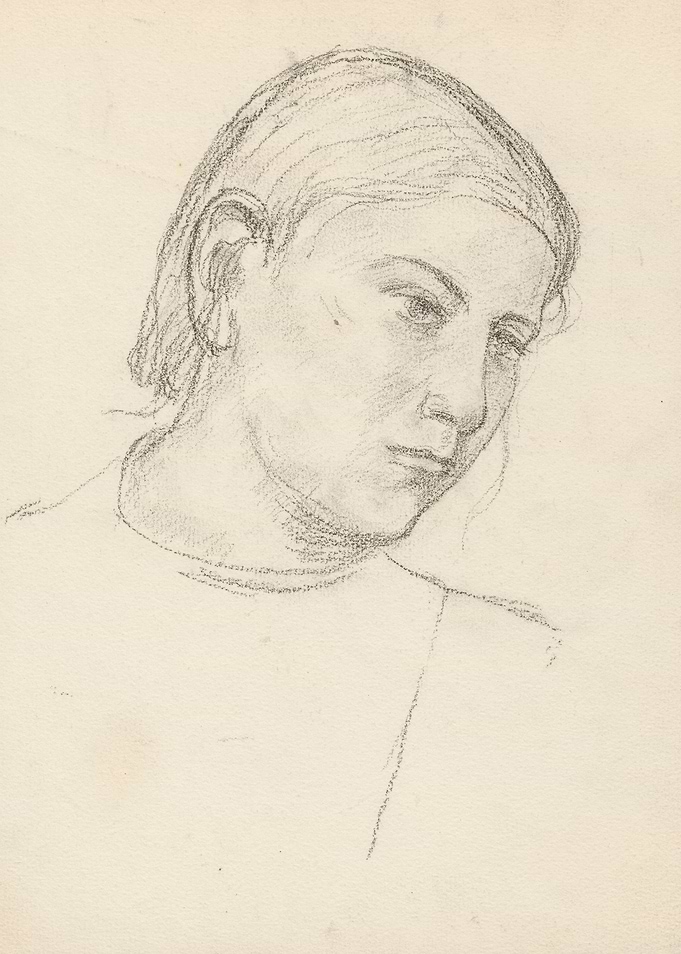 Pencil Sketch of a Young Woman
