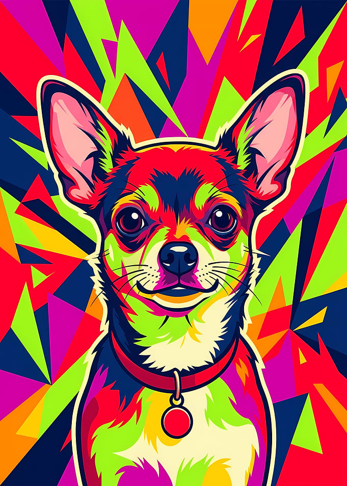 Colorful Chihuahua Portrait