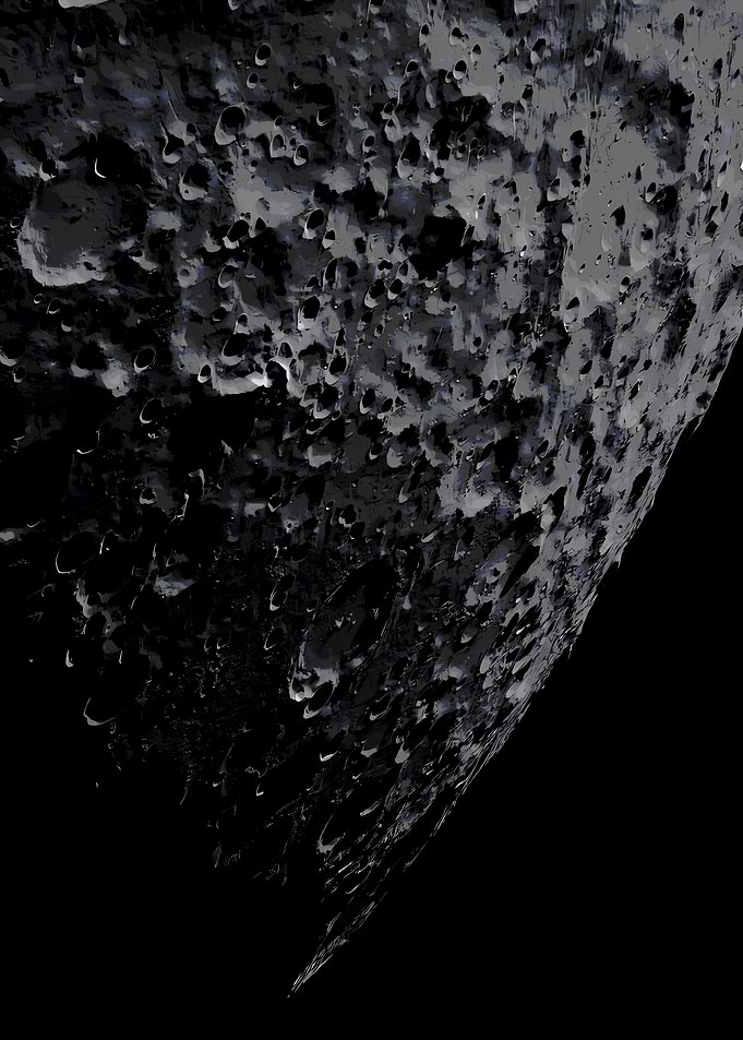 Close-up of the Moon's surface