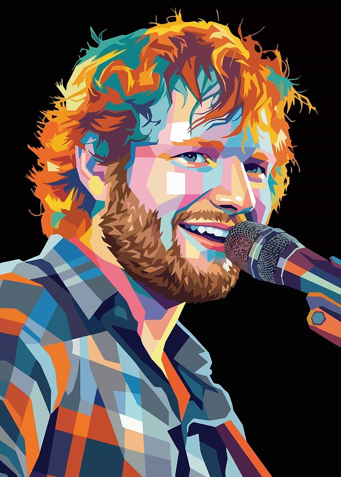 Ed Sheeran Pop Art Portrait