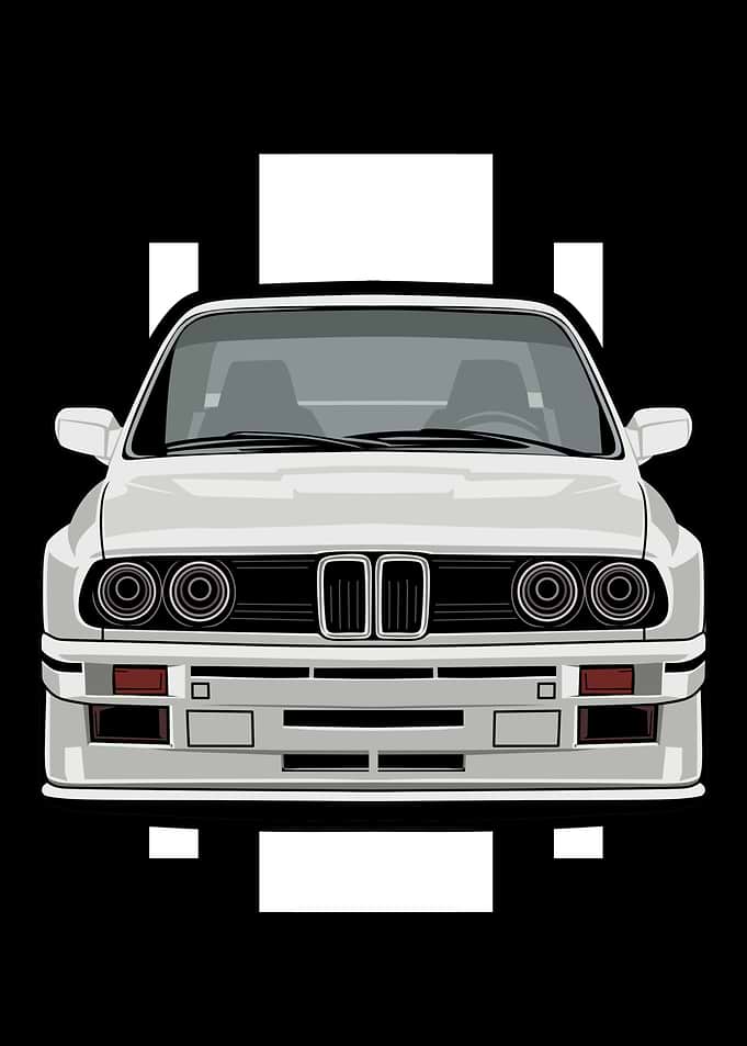 White Muscle Car