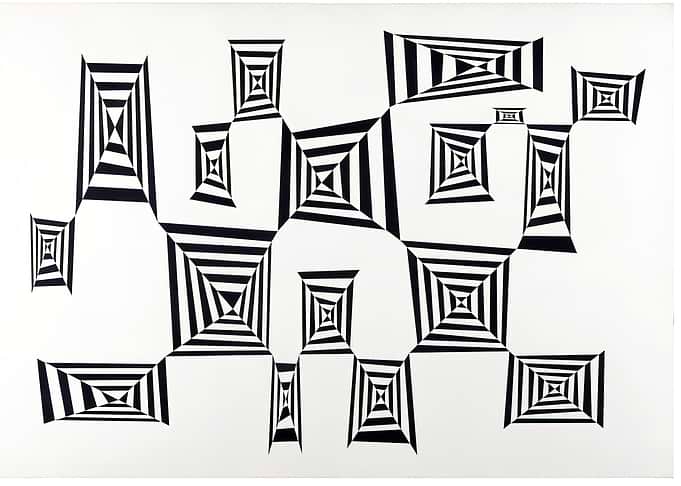 Op Art Geometric Pattern, carlos cruz diez art