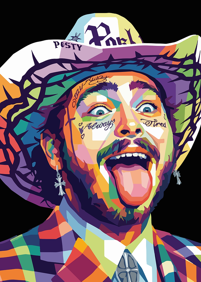 Post Malone Pop Art Portrait