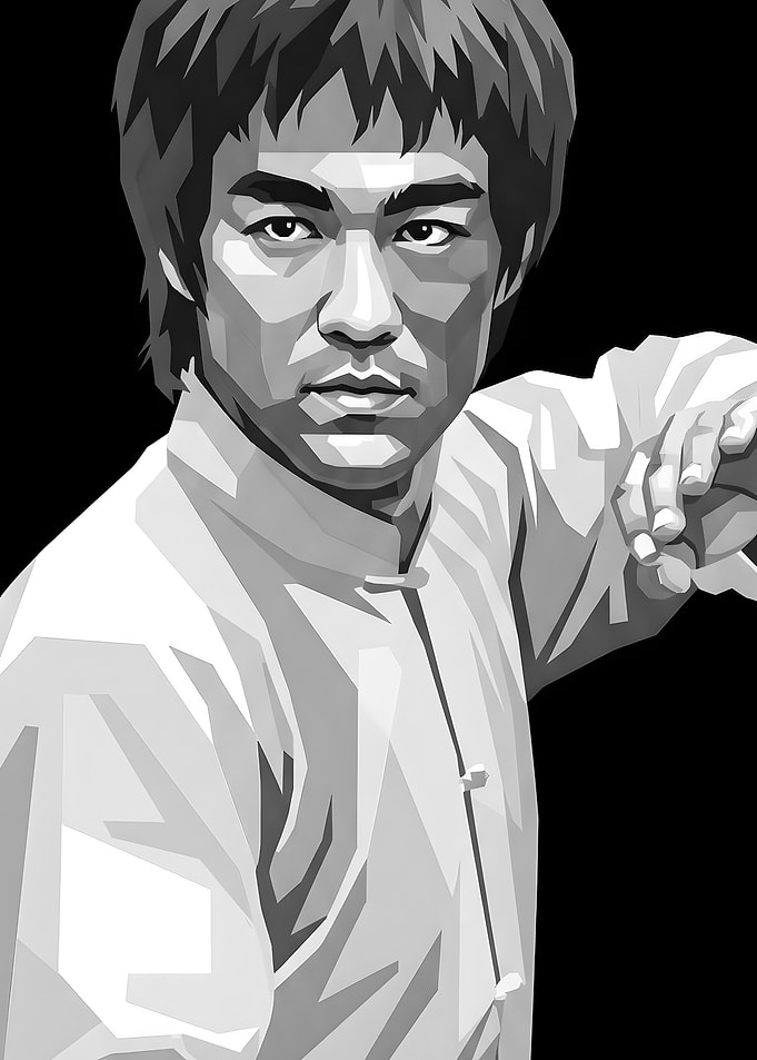 Bruce Lee Pop Art Portrait