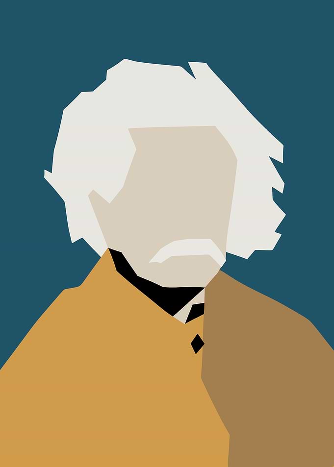 Minimalist Portrait of Albert Einstein