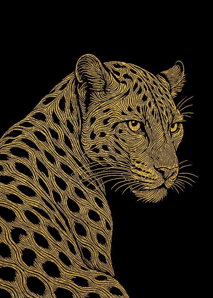 Golden Leopard Illustration