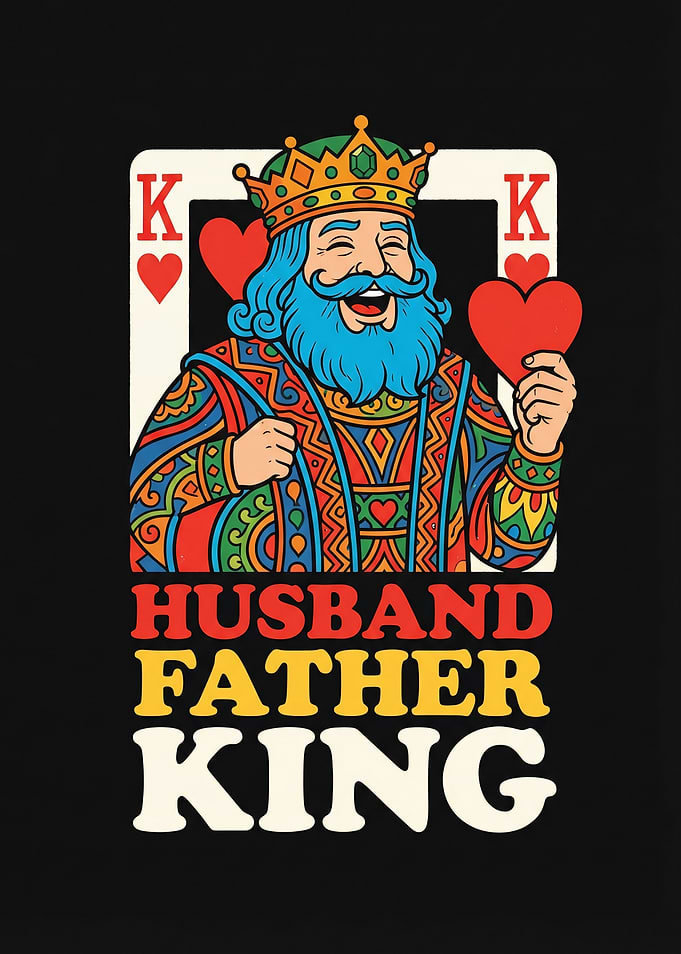 Husband Father King Playing Card