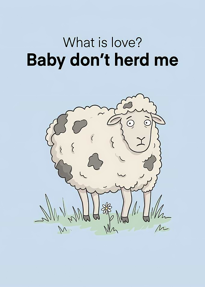Funny sheep asking about love