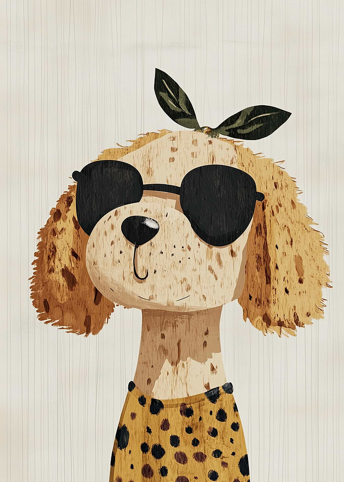 Cute Dog Wearing Sunglasses