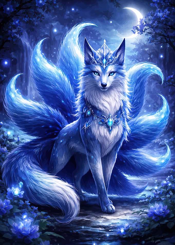Enchanting Blue Fox Spirit