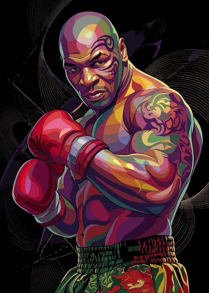 Mike Tyson Pop Art Portrait