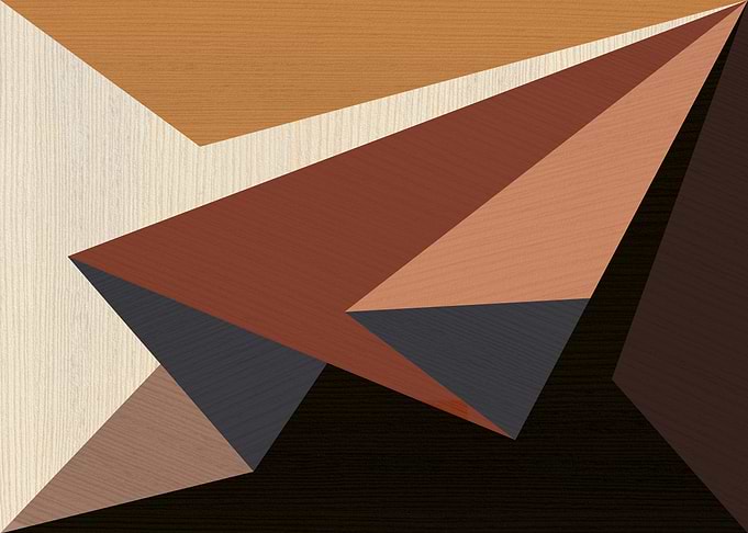 Geometric Wood Grain Abstract Art