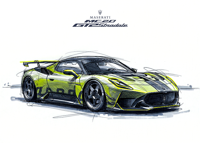 Maserati MC20 GT2 Stradale Sketch
