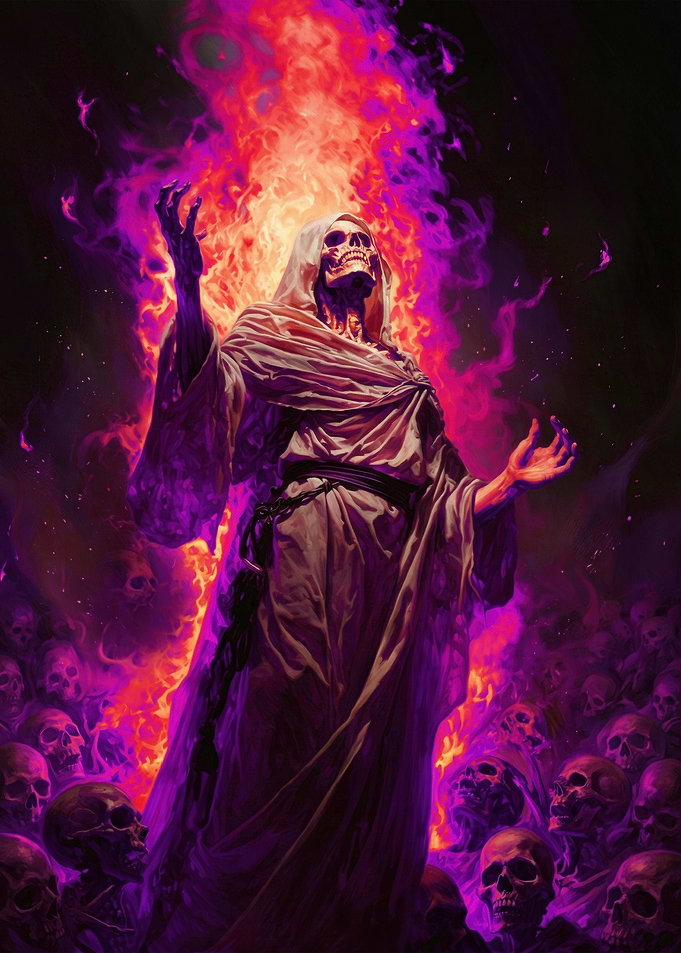 Grim Reaper in Fiery Ritual