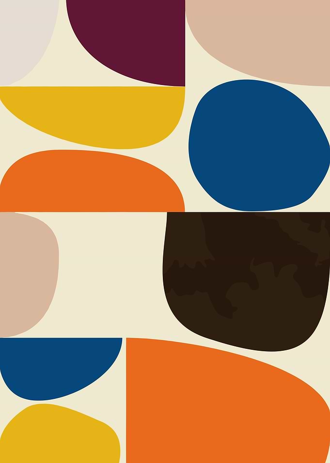 Abstract Mid-Century Modern Shapes
