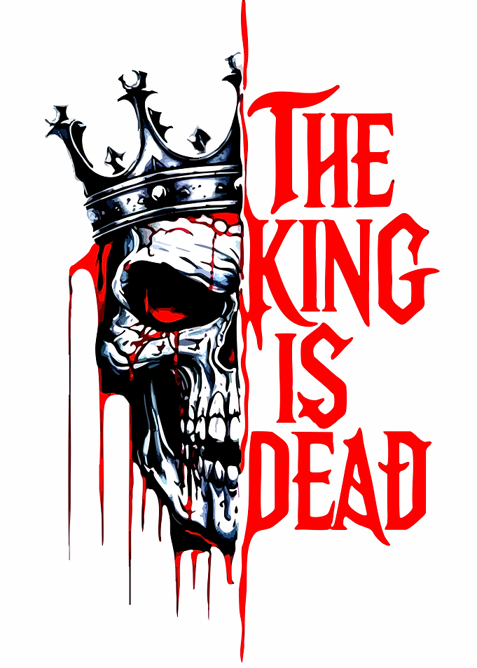 Skull with Crown and Blood