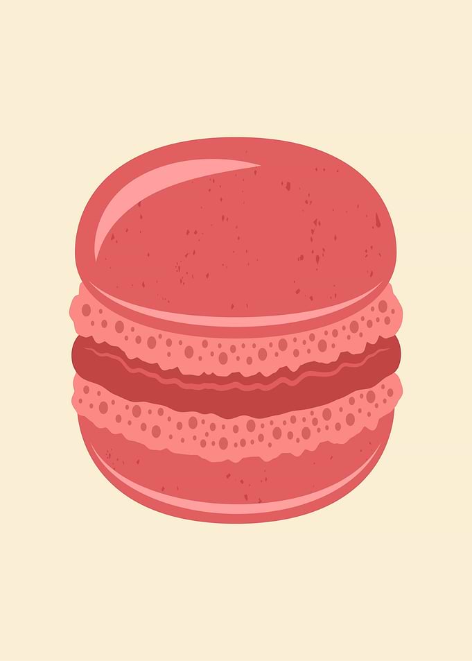 Pink Macaron Illustration