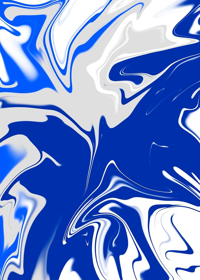 Abstract Blue and White Swirls