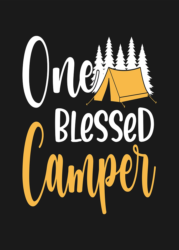 One Blessed Camper Text Art