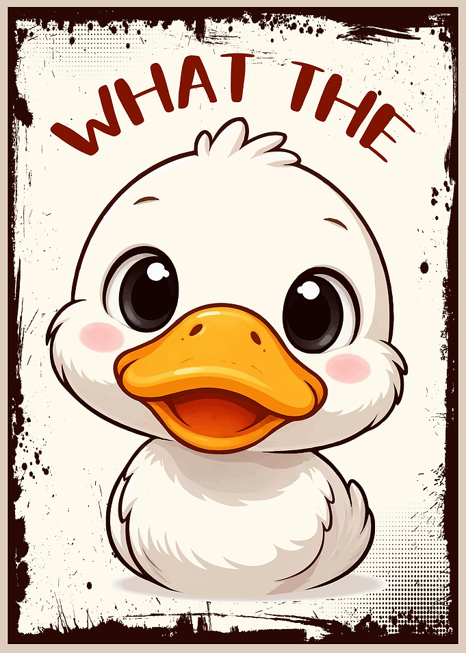 What The Duck Funny Poster