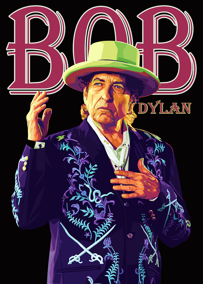 Bob Dylan Pop Art Portrait