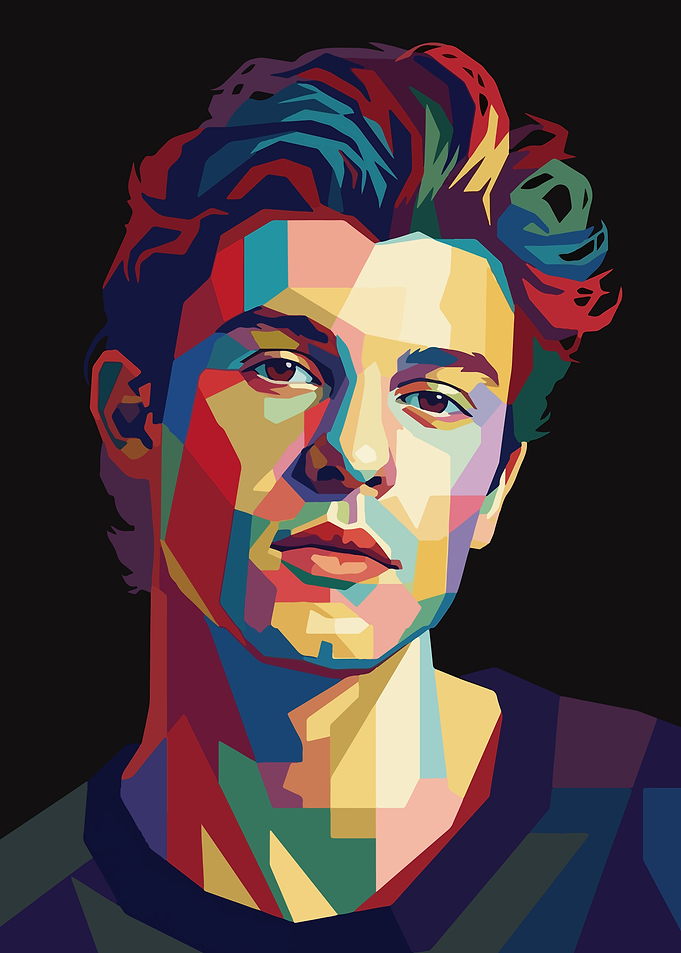 Colorful Portrait of Shawn Mendes