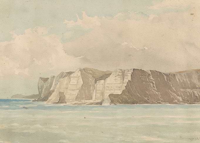 Coastal Cliffs and Sea