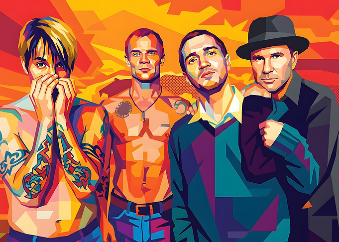 Red Hot Chili Peppers Pop Art